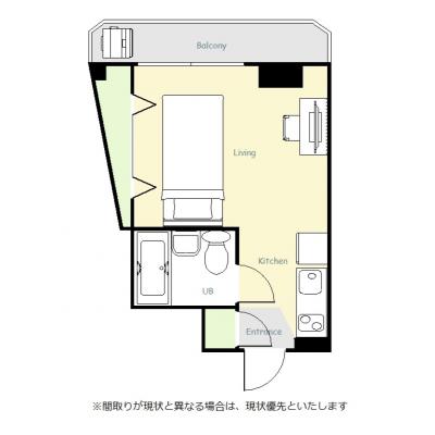 ユニオンマンスリー駒込１　305　1K・シングル☆◆インターネット固定回線（有線）無料の部屋◆JR山手線　駒込駅徒歩５分♪オートロック付き物件！の間取り図