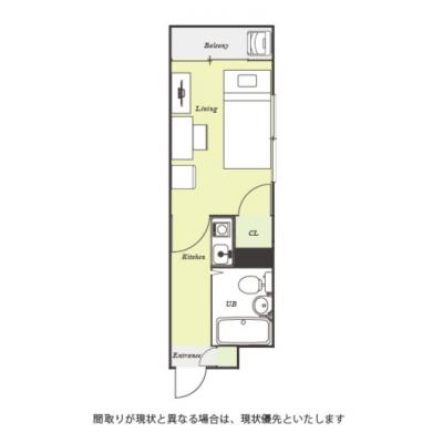 ユニオンマンスリー府中７　301　1K・シングル☆京王線　府中駅　徒歩7分／近くにコンビニありますの間取り図