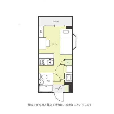 ユニオンマンスリー西川口５　302　1R・シングル☆人気の角部屋＆２口ガスコンロ＆テレワークや勉強におすすめデスク・チェアのあるお部屋/JR京浜東北線沿線、さいたまの間取り図