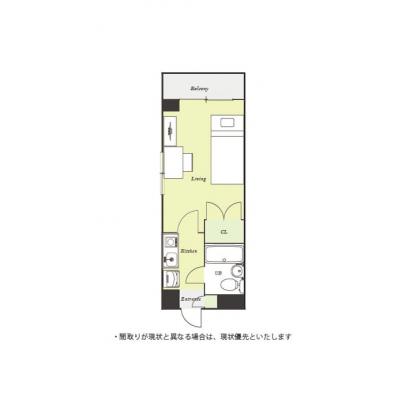 ユニオンマンスリー津田沼３　113　1K・シングル☆人気の角部屋物件！うれしいたっぷり収納♪ショッピングモールの「ダイエー　モリシア津田沼店」徒歩圏内。津田沼駅　徒の間取り図