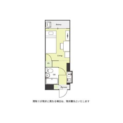 ユニオンマンスリー朝霞４　309　1R・シングル☆◆インターネット固定回線（有線・Wi-Fi）無料の部屋◆東洋大学まで徒歩で通学/人気の角部屋♪の間取り図