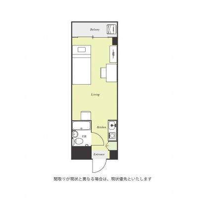 ユニオンマンスリー久米川１　202　1R・シングル☆安心のモニター付きインターフォン♪デスク・チェア完備＆洗濯機や電子レンジなど生活家電のあるお部屋/西武新宿線沿線/の間取り図