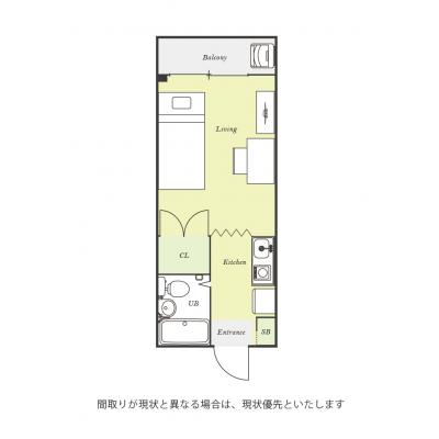 ユニオンマンスリー柿生３　202　1R・シングル☆デスク・チェア完備！2ドア冷蔵庫や電子レンジなど生活家電のあるお部屋/小田急小田原線利用で、新百合ヶ丘駅まで1駅＆の間取り図