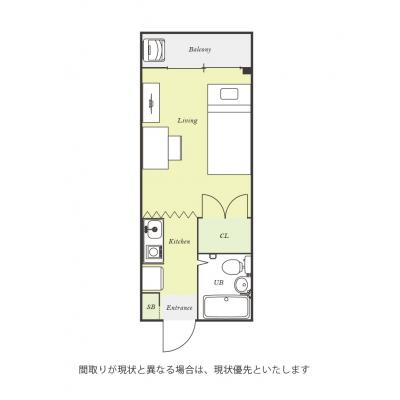 ユニオンマンスリー柿生３　209　1R・シングル☆デスク・チェア完備！2ドア冷蔵庫や電子レンジなど生活家電のあるお部屋/小田急小田原線利用で、新百合ヶ丘駅まで1駅＆玉川学園前駅まで2駅でアクセスの間取り図