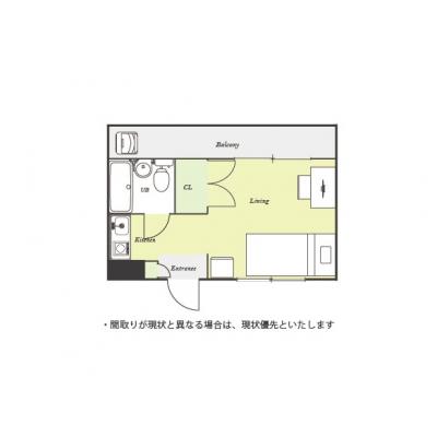 ユニオンマンスリー武蔵中原２　205　1R・シングル☆【禁煙ルーム】人気の角部屋物件＆セキュリティ面も安心のモニター付きインターホン完備！の間取り図