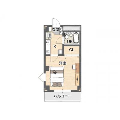 レントライフマンスリー静岡三島市大宮町の間取り図