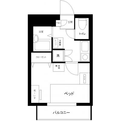 マンスリーステージ蒲田【光回線インターネット（WIFI対応）無料！管理費無料！！駅徒歩１分】の間取り図