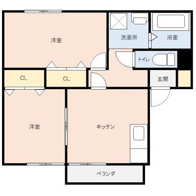 マコットいわき小名浜A102【無料駐車場あり】の間取り図