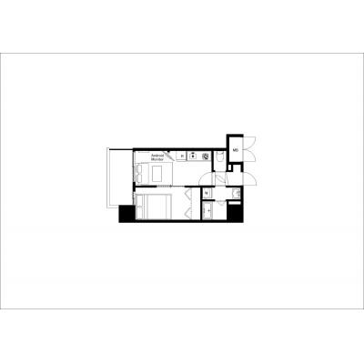 新大阪駅徒歩圏内／梅田へ乗換なし／築浅デザイナーズ／入居最大4人／Wi-Fi無料／Art Shin-Osaka West 805の間取り図