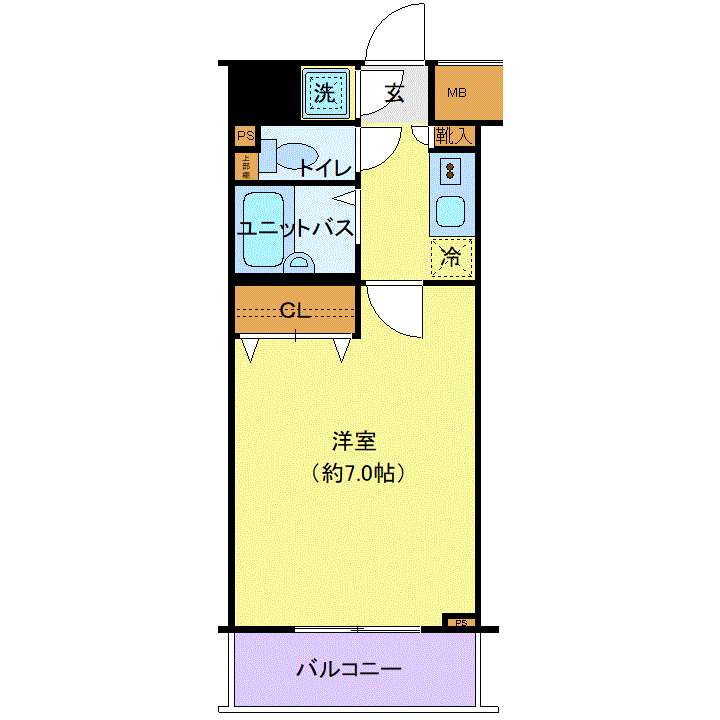 マンスリーリブマックス代田橋ステーションフロント■『禁煙ルーム・駅4分』【浴室乾燥付】≪スタンダードシリーズ≫の間取り図