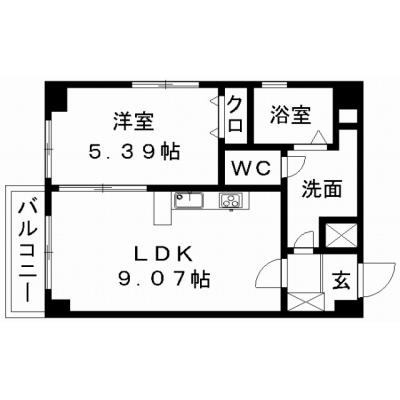 マンスリー熊本駅前の間取り図