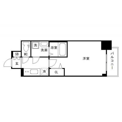 OneLife難波Fデラックス＜TYPE1＞【▼室内見学可（※空室状況により、応相談）、新世界やなんば方面へのアクセス良好！】の間取り図