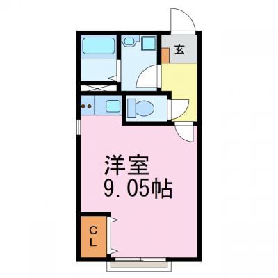 リードマンスリー自主隔離OK・全室消毒代込【無料ＷＩＦＩ有】ベルセ常滑2　104【セントレアニ便利】の間取り図