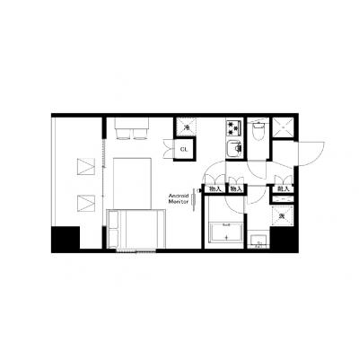 お試し同棲/家具家電完備/DeLCCS山吹神楽坂III401の間取り図
