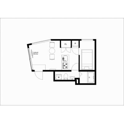 東京スカイツリー・浅草寺が徒歩圏内/築浅/デザイナーズ/トリアス540　202の間取り図