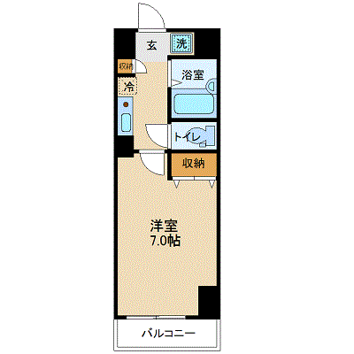 グッドステイ本八幡□『禁煙ルーム・浴室乾燥・洗浄便座』【ベーシック】の間取り図