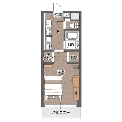 【駐車場無料】レントライフマンスリー安曇野市明科駅西の間取り図