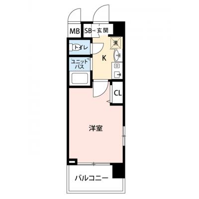 【🎉初期費用オフ｜お得なキャンペーン】【禁煙🚭/Wi-Fi無料🌐】マイナビSTAY EL東梅田　413の間取り図
