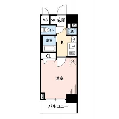 【🍡！秋の大感謝価格！🍡】【禁煙🚭/Wi-Fi無料🌐】マイナビSTAY本町プライム　1106の間取り図