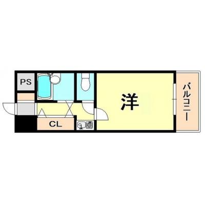  🌈早期申込キャンペーン🌈◆パシオン阪神尼崎５【ネット無料(Wi-Fi対応)・尼崎駅徒歩７分！トイレ・風呂セパレート！敷地内駐車場有り】の間取り図