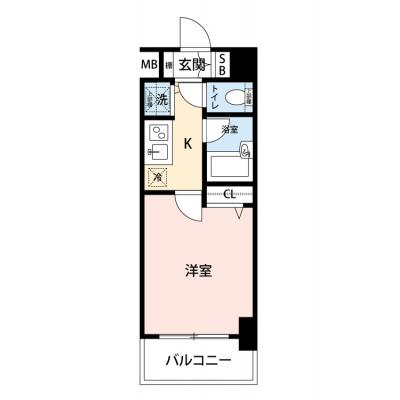 【🌿快適シーズン引越し応援キャンペーン🏡🌈】【禁煙🚭/テレワークに最適🌟無料高速Wi-Fi使い放題🎧】マイナビSTAYミライエ目黒グランド　603の間取り図