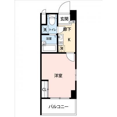【🌸心機一転🌸春の引越し応援キャンペーン🏡🌷】【禁煙🚭/テレワークに最適🌟無料高速Wi-Fi使い放題🎧】マイナビSTAYミライエ船橋　704の間取り図