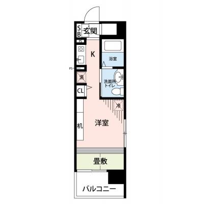 【✨🌅❄年末年始大感謝祭❄🌅✨】【禁煙🚭/Wi-Fi無料🌐】マイナビSTAY博多祇園アパートメント　912の間取り図