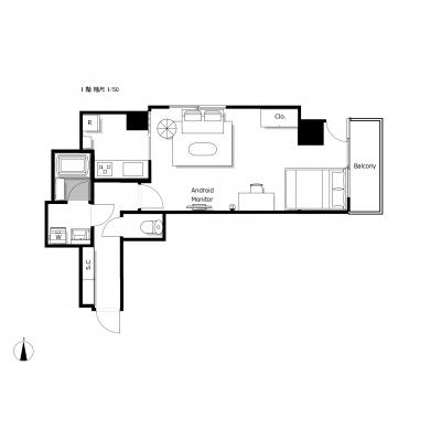ハイクラスな街麻布/8階眺望良し✨コスモ南麻布802の間取り図
