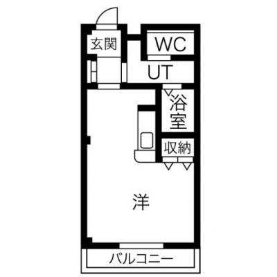 【Wi-Fi無料・バストイレ別】柚木（ゆのき）駅前、マークイズ徒歩約10分圏内の間取り図