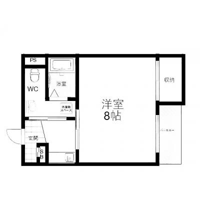 ◆パシオン西宮中央８【ネット無料(Wi-Fi対応)・駅近!!セパレート・洗面所独立・洗浄機能付き便座★オートロックあり】の間取り図