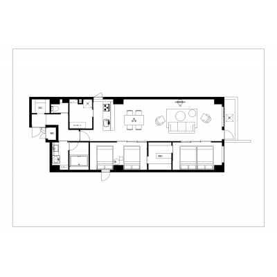 人気な赤坂エリア/広々2LDK/家具家電充実/CREAL premier赤坂 302の間取り図