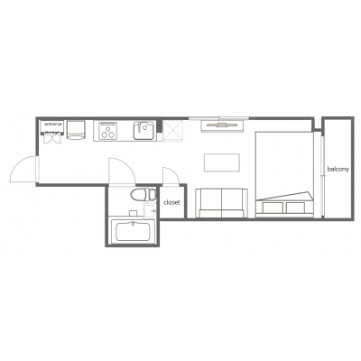 駅より徒歩3分/3人収容/⚡注目の物件！⭐の間取り図