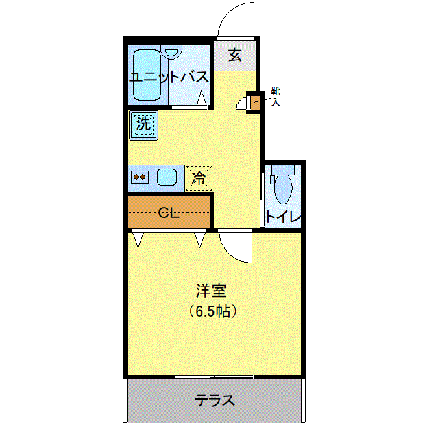 グッドステイ西武多摩湖線・一橋学園NORTH■『禁煙ルーム・22平米・浴室乾燥付』【ベーシック】の間取り図