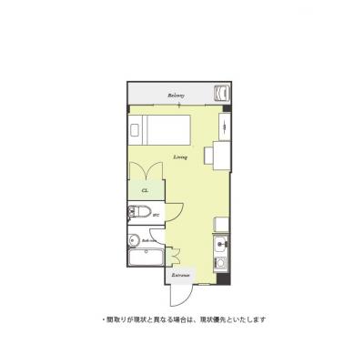 ユニオンマンスリーつつじヶ丘２　201　1R・シングル☆【禁煙ルーム】人気の角部屋＆バストイレ別♪安心のモニター付きインターフォン完備＆デスク・チの間取り図