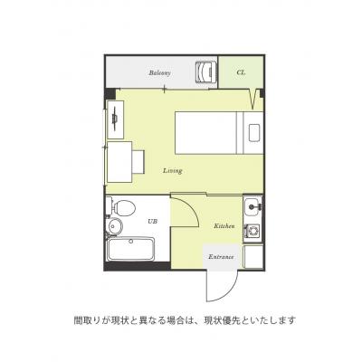 ユニオンマンスリー相武台前２　302　1K・シングル☆【禁煙ルーム】人気の角部屋＆二面採光！嬉しい宅配ボックス＆モニター付きインターフォン完備♪2ドア冷蔵庫や電の間取り図