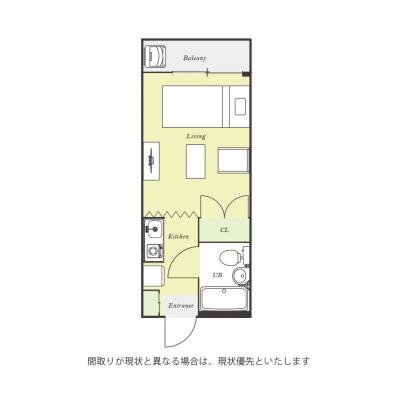 ●2026年2月10日から入居可●ユニオンマンスリー京王稲田堤３　206　1R・シングル☆【禁煙ルーム】ローテーブル・ソファのあるお部屋♪洗濯機や掃除機など生活家電完備の間取り図