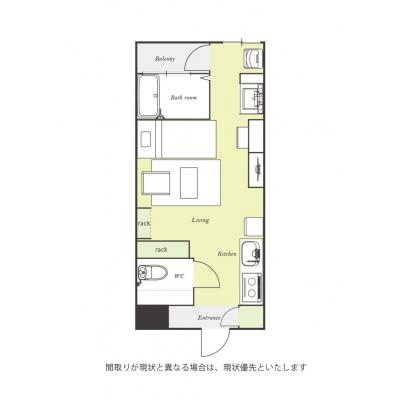 ●2026年5月6日から入居可●ユニオンマンスリー八千代村上レジデンス１　101　1R・シングル☆【禁煙ルーム】2023年築！人気の角部屋＆バストイレ別♪浴室乾燥機・独立洗面台・温水洗浄便座の間取り図