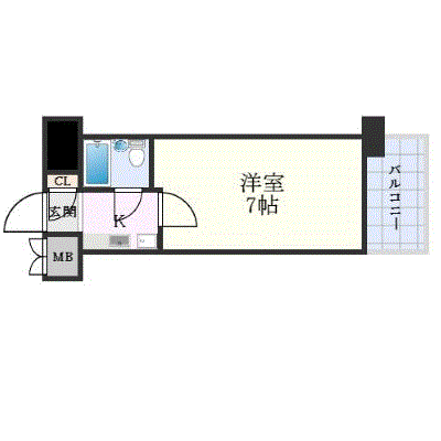 マンスリーリブマックス熊本城北プラザ■【オートロック】≪スマートシリーズ≫の間取り図