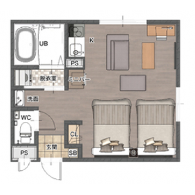 SA Inn 伊那ナイスロード2-2の間取り図