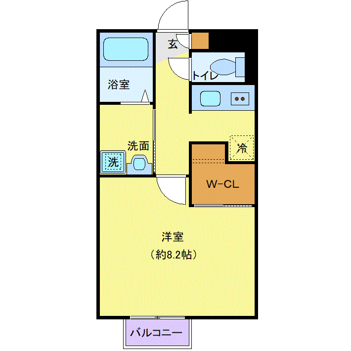 マンスリーリブマックス習志野ルモンドヴェール■『禁煙ルーム・30平米・駅4分』【独立洗面・浴室乾燥付】≪スタンダードシリーズ≫の間取り図