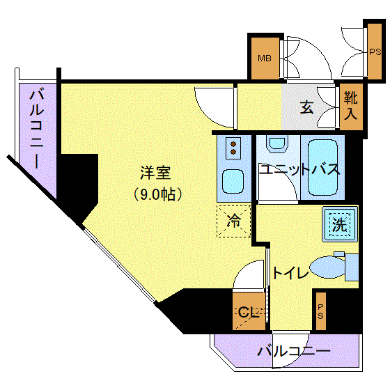 グッドステイ西新宿ダイナシティ■『禁煙ルーム・25平米・浴室乾燥付』【ハイクラス】の間取り図