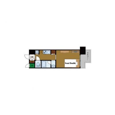 BraTTo梅田東Ⅱ【女性向け🥰】天満宮駅から徒歩3分圏内の賃料2300円/日物件👍の間取り図