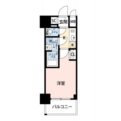 【🎉初期費用オフ｜お得なキャンペーン】【禁煙🚭/Wi-Fi無料🌐】マイナビSTAY新大阪ラヴァーグ　210の間取り図