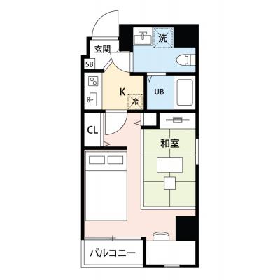 【🎍年末年始大感謝祭🎍】【禁煙🚭/Wi-Fi無料🌐】マイナビSTAYグレース菊川　801の間取り図