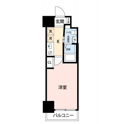 【🎉初期費用オフ｜お得なキャンペーン】【禁煙🚭/Wi-Fi無料🌐】マイナビSTAY本町グランデ　615の間取り図