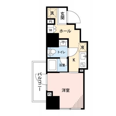 【🍧夏のクールダウン価格！🍧】【禁煙🚭/Wi-Fi無料🌐】マイナビSTAY品川大崎タワー　405の間取り図