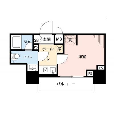 【🎉初期費用オフ｜お得なキャンペーン】【禁煙🚭/Wi-Fi無料🌐】マイナビSTAY品川大崎タワー　802の間取り図