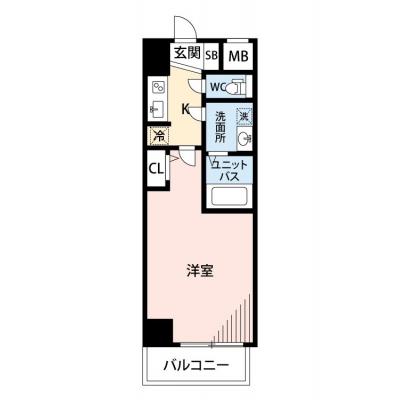 【🎉初期費用オフ｜お得なキャンペーン】【禁煙🚭/Wi-Fi無料🌐】マイナビSTAY西本町　1504の間取り図