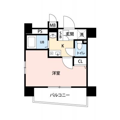【🎉初期費用オフ｜お得なキャンペーン】【禁煙🚭/Wi-Fi無料🌐】マイナビSTAY EL東梅田　301の間取り図