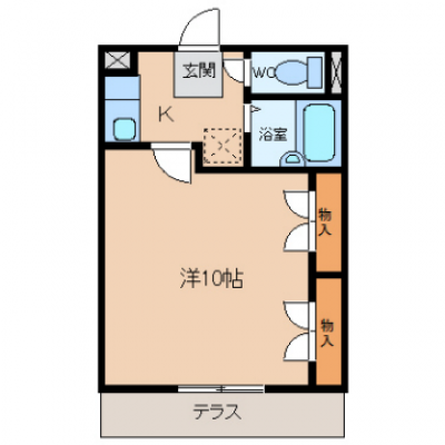 アパマートマンスリー富山駅北 窪新町P Wi-Fi無料 1K (bd)の間取り図
